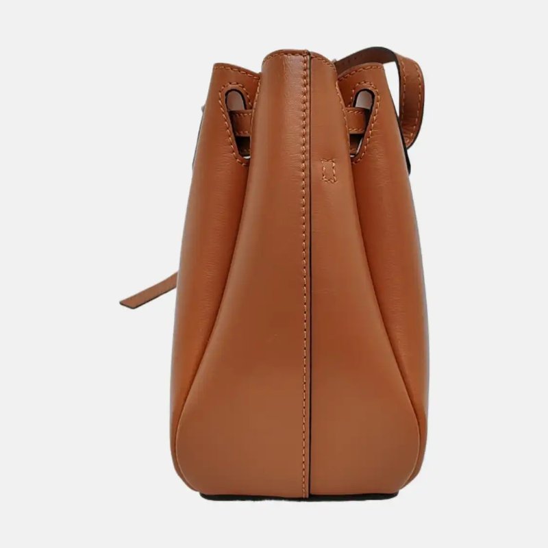 LOEWE Lazo 迷你 棕色牛皮肩背包 斜背包 金色五金 可拆卸肩帶-3