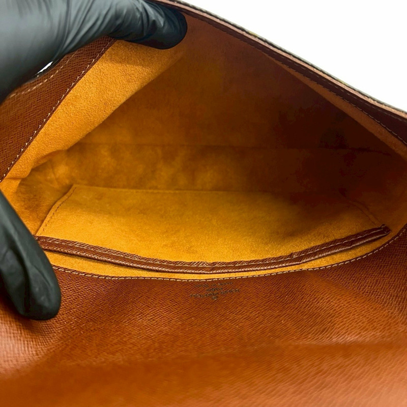 幾乎未使用 LOUIS VUITTON 復古 Musette Tango Monogram 皮革半肩包 棕色（d28-5）-8