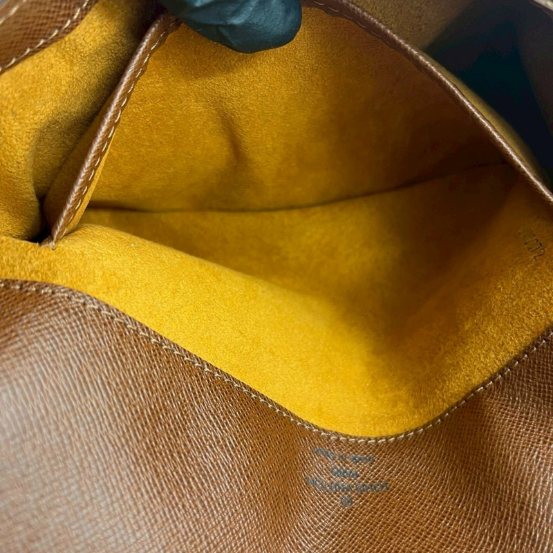 幾乎未使用 LOUIS VUITTON 復古 Musette Tango Monogram 皮革半肩包 棕色（d28-5）-9