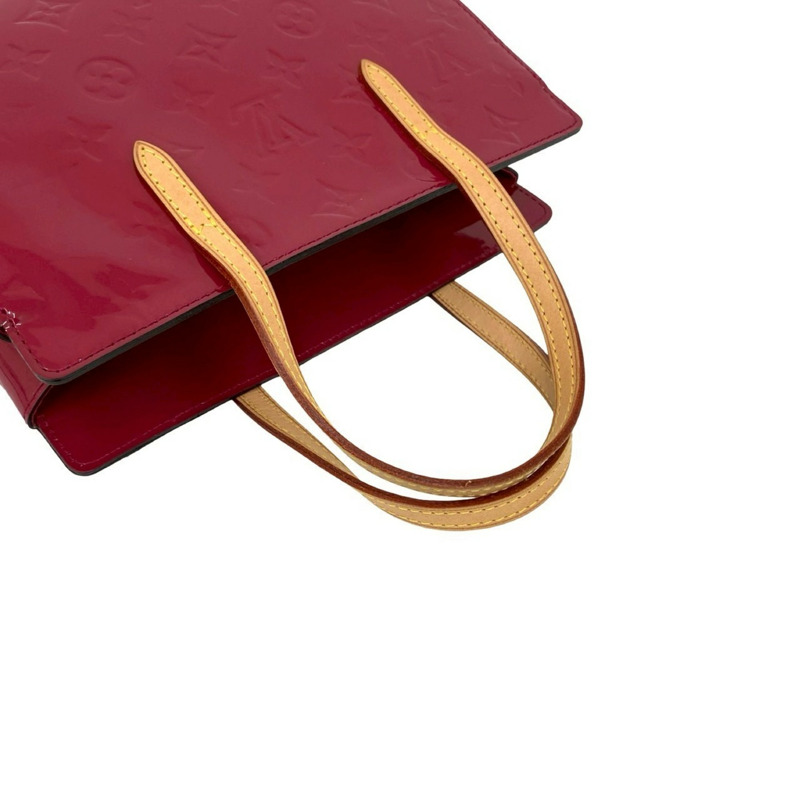 未使用 Louis Vuitton Catalina BB Monogram Vernis 琺瑯皮革玫瑰靛藍色手提包,2245n-3