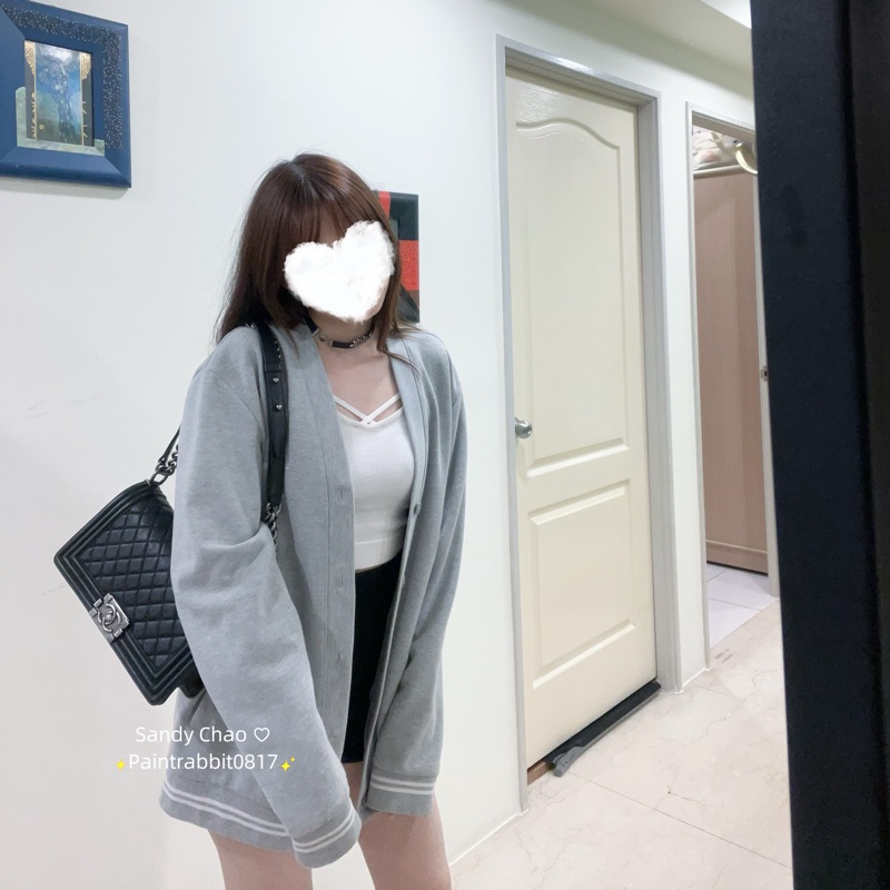 ෆ Chanel boy25黑銀 牛皮-1