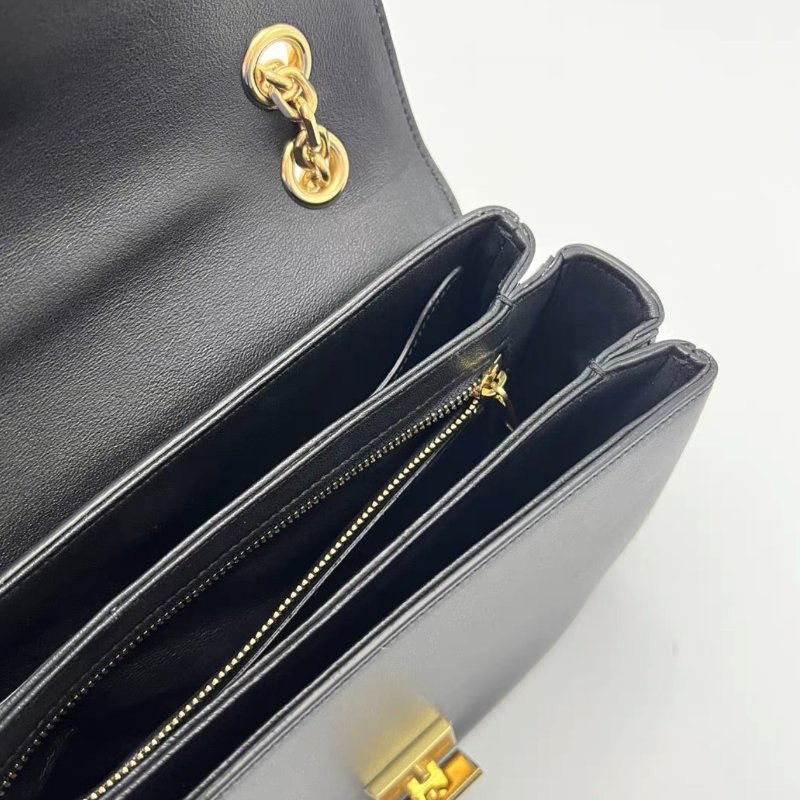 CELINE C bag黑金亮面牛皮肩背斜背22*14*7 98新配件塵袋-1