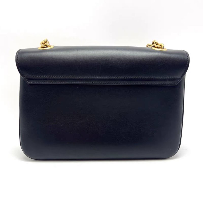 CELINE C bag黑金亮面牛皮肩背斜背22*14*7 98新配件塵袋-5