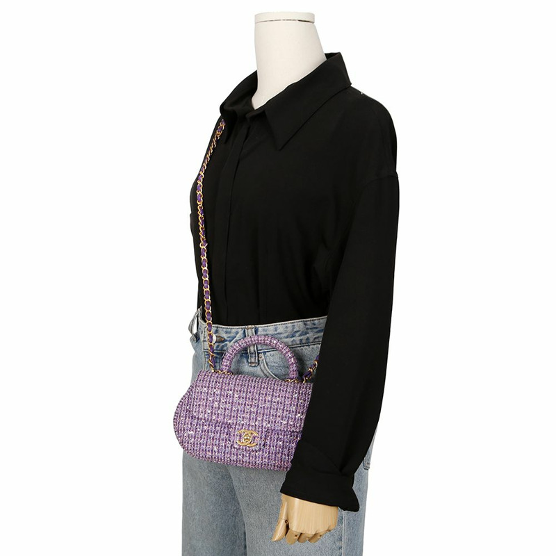 【包稅】CHANEL AS4573 CC Logo 小號手提單肩包-9