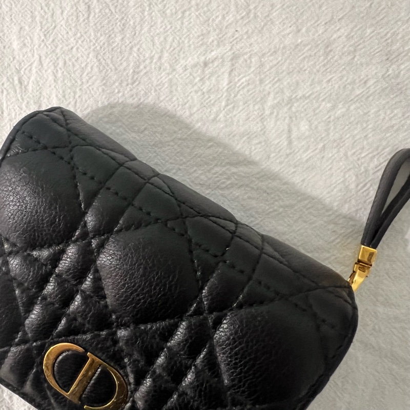 ෆ Dior Caro 羊皮菱格短夾🈶購證-5