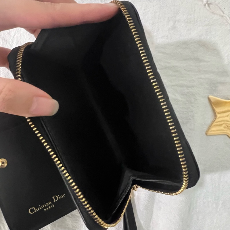 ෆ Dior Caro 羊皮菱格短夾🈶購證-12
