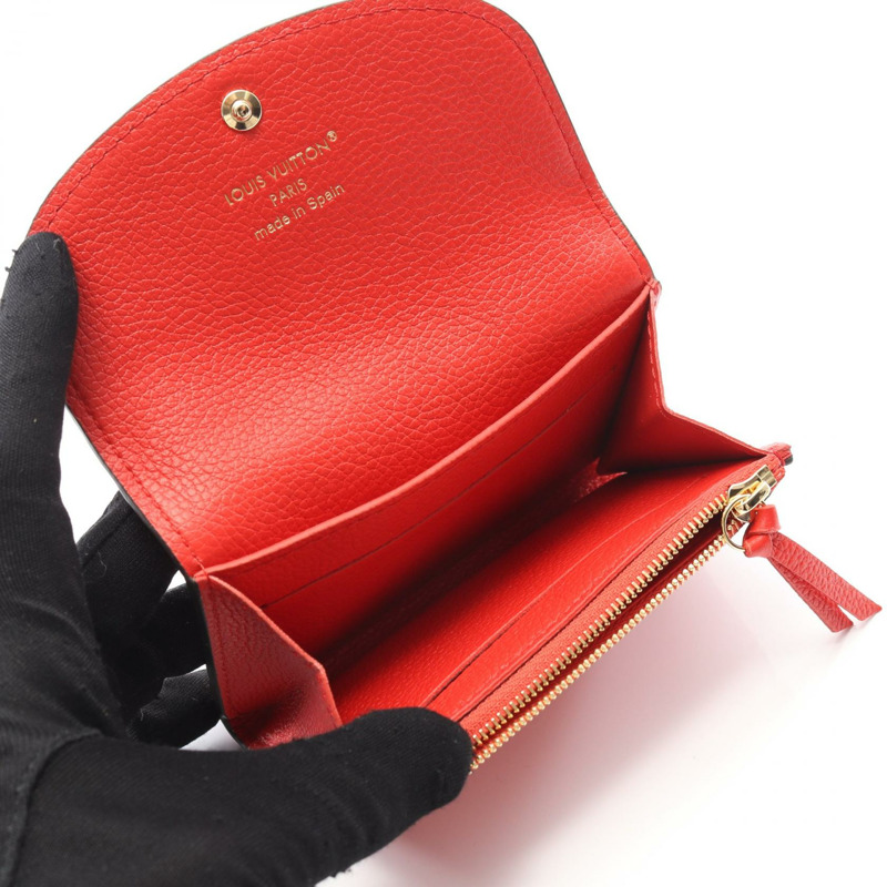 路易威登 Porte-monnaie Rosalie 錢包 M25811 Monogram 皮革 紅色 二手 LV-2