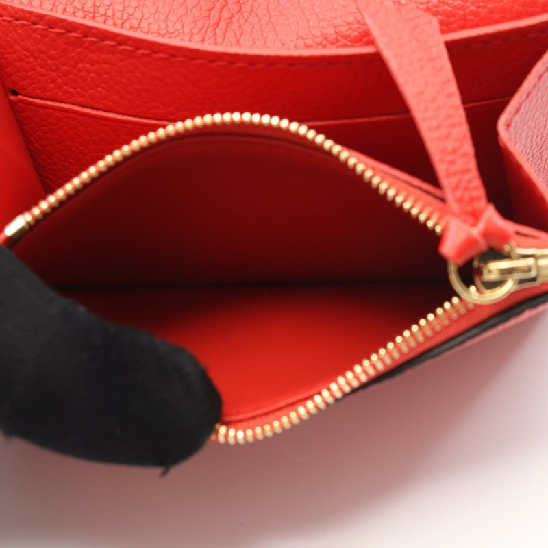 路易威登 Porte-monnaie Rosalie 錢包 M25811 Monogram 皮革 紅色 二手 LV-5