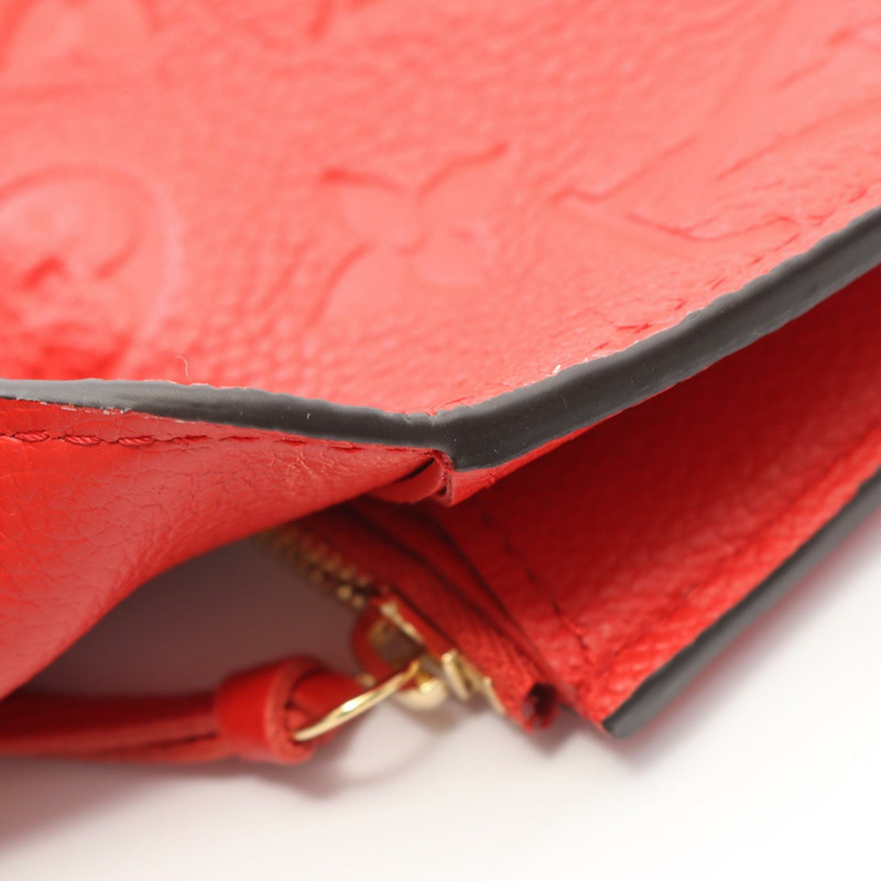路易威登 Porte-monnaie Rosalie 錢包 M25811 Monogram 皮革 紅色 二手 LV-6