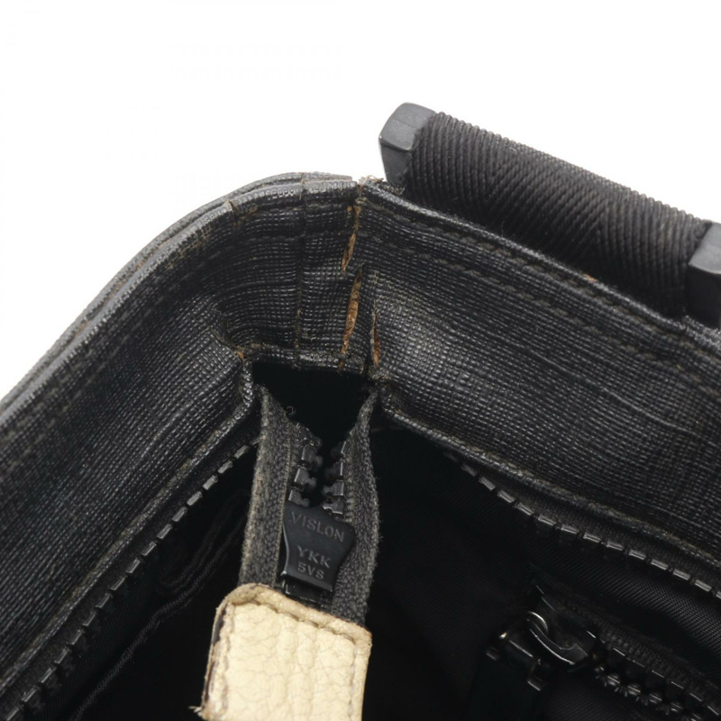 GUCCI GG Supreme 單肩斜背包 162904 帆布皮革灰色白色二手-4