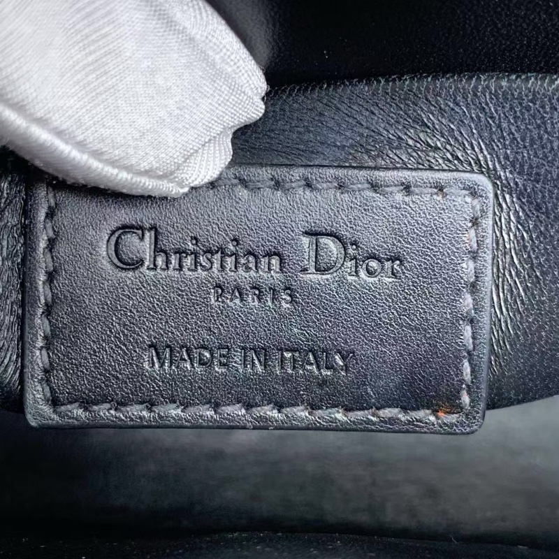 二手DIOR 迪奧 30 Montaigne 小箱子 硬盒包包 黑色啞光box牛皮-6