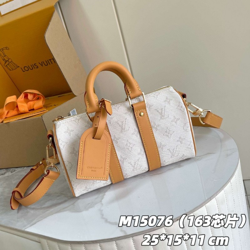 全新 LV Keepall Bandoulière 25 Monogram 帆布時尚包包 M15076-0