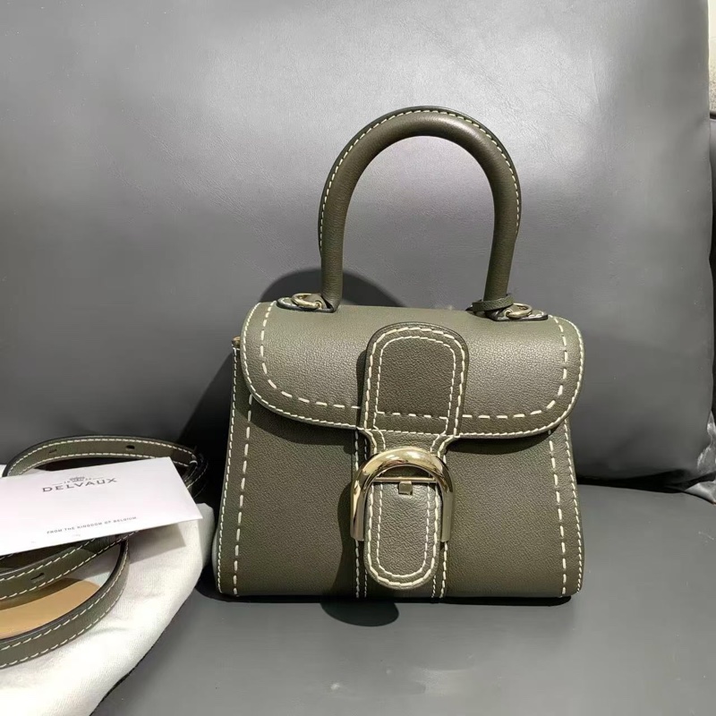 Delvaux德爾沃brilliant mini新款外縫線荔枝皮,尺寸20*15,超級百搭 秋冬必備氣質佳 2020年購入-0