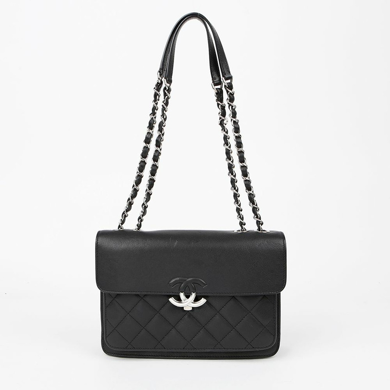 CHANEL CC 標誌翻蓋鏈條單肩包 A98666-1