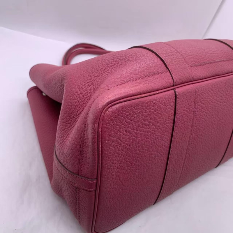 二手 Hermes 愛馬仕 garden party36玫瑰粉全皮 Q課程-1