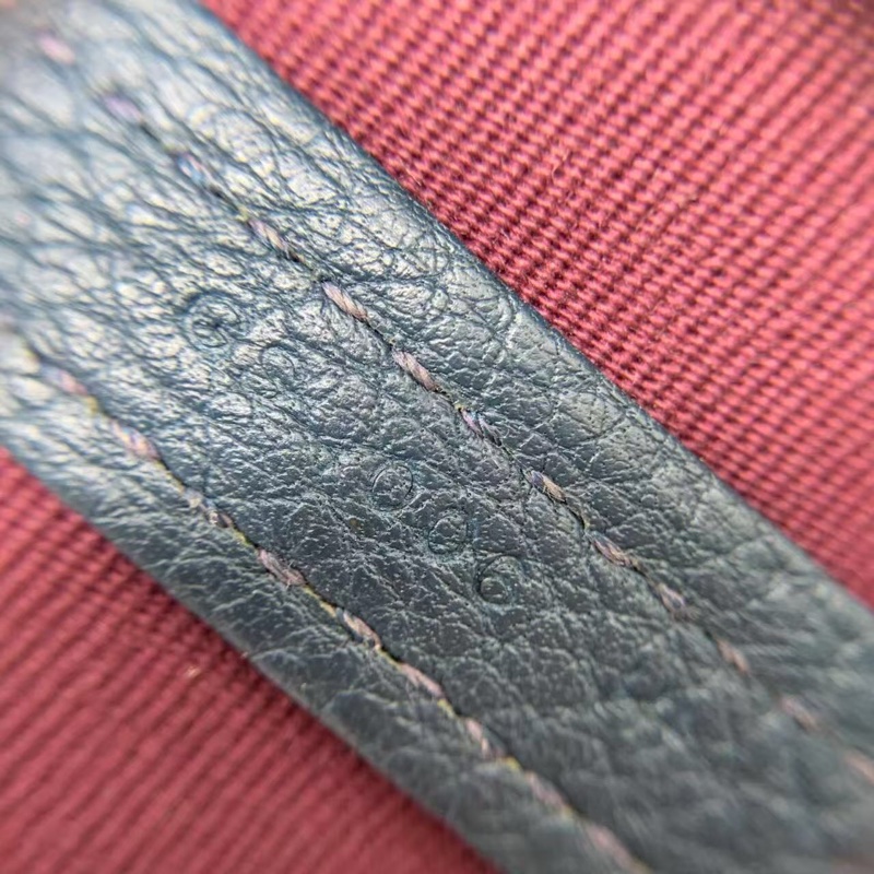 二手 Hermes 愛馬仕 garden party36 帆布葡萄紫拼藍 T 刻-8