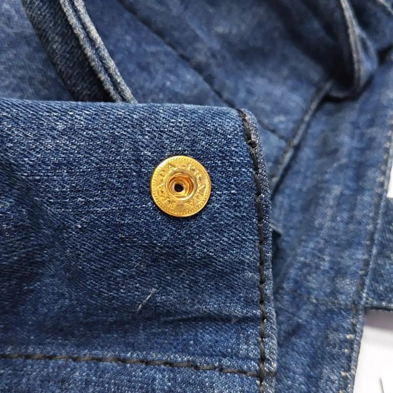 PRADA Denim 藍色牛仔布手提包-11