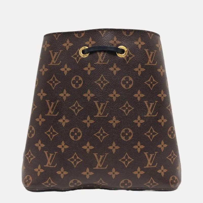 LOUIS VUITTON NEONOÉ 中號 棕色塗層帆布老花水桶包肩背包-2
