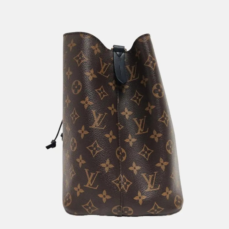 LOUIS VUITTON NEONOÉ 中號 棕色塗層帆布老花水桶包肩背包-3