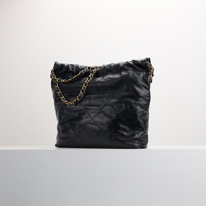 二手 Chanel 22bag 小號黑金-2
