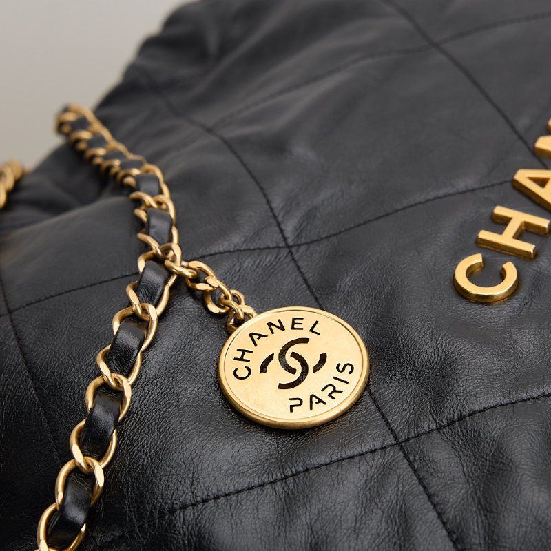 二手 Chanel 22bag 小號黑金-3
