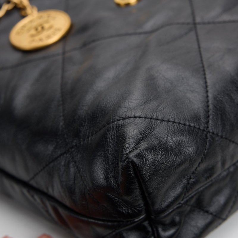 二手 Chanel 22bag 小號黑金-4