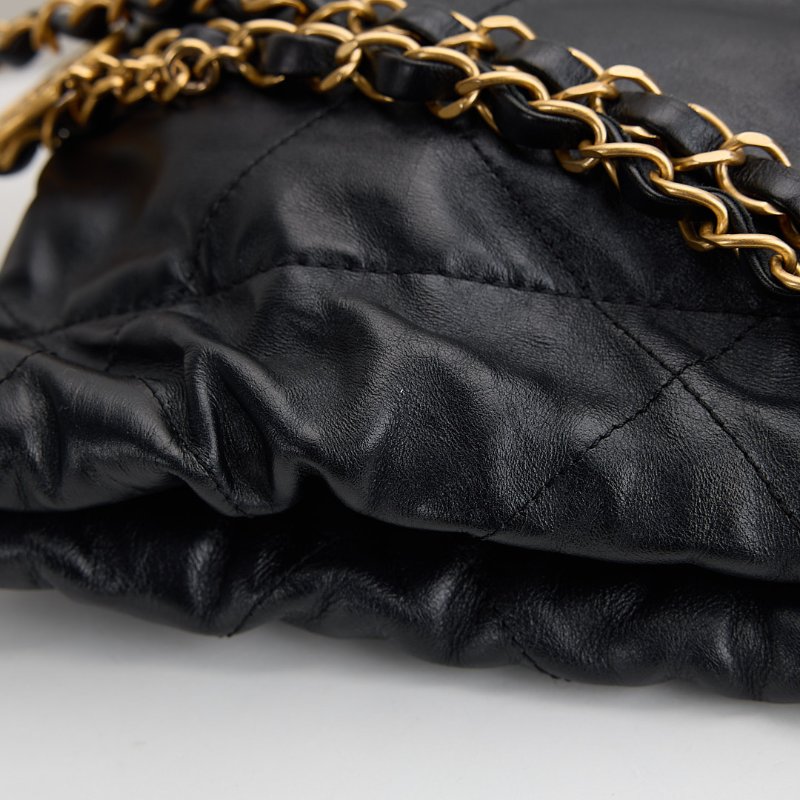二手 Chanel 22bag 小號黑金-8