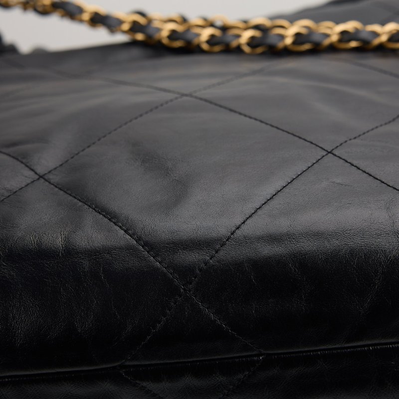 二手 Chanel 22bag 小號黑金-11