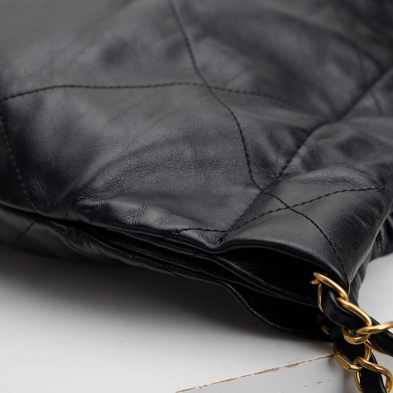 二手 Chanel 22bag 小號黑金-14