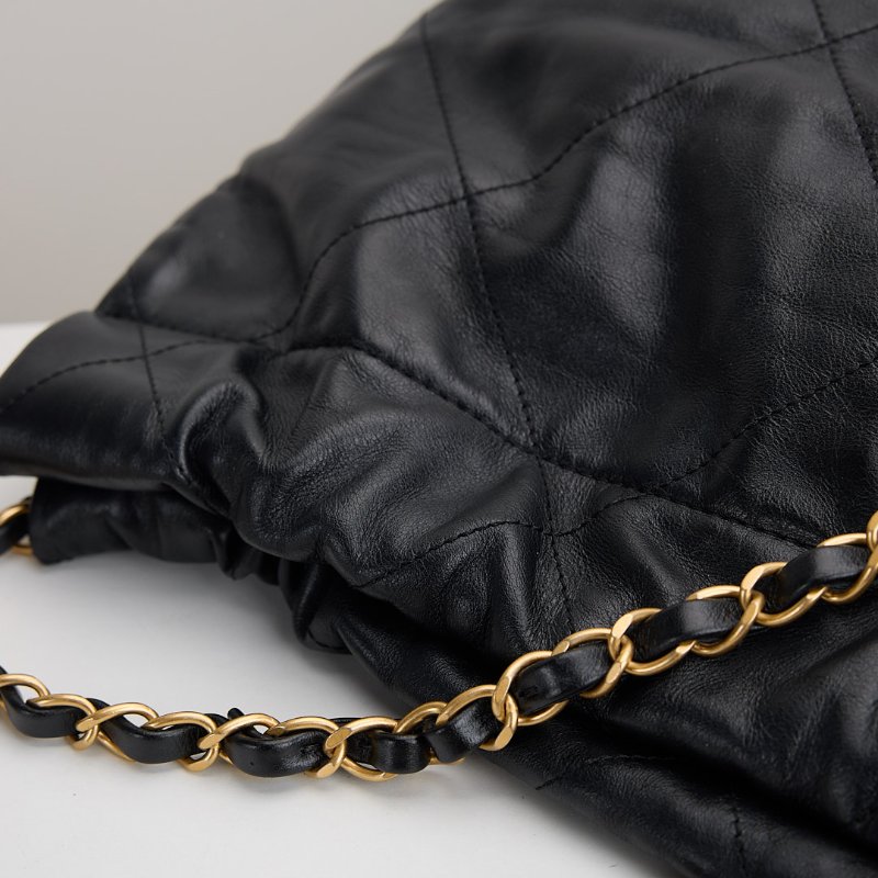 二手 Chanel 22bag 小號黑金-16