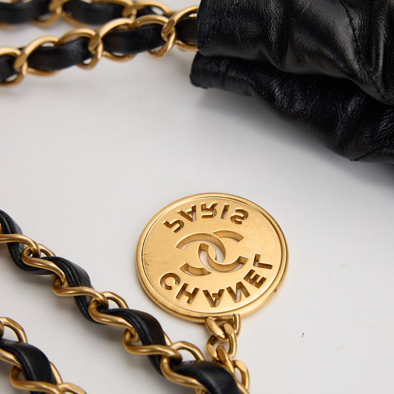 二手 Chanel 22bag 小號黑金-21