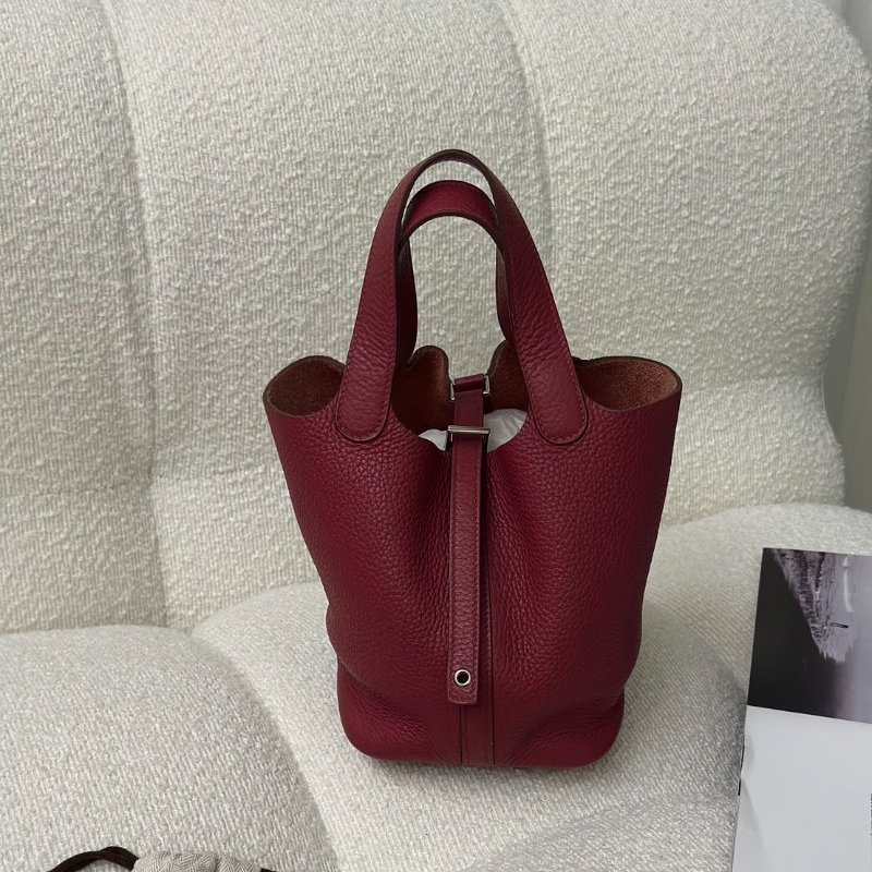 HERMES Picotin 18 - 石榴紅銀 T-0