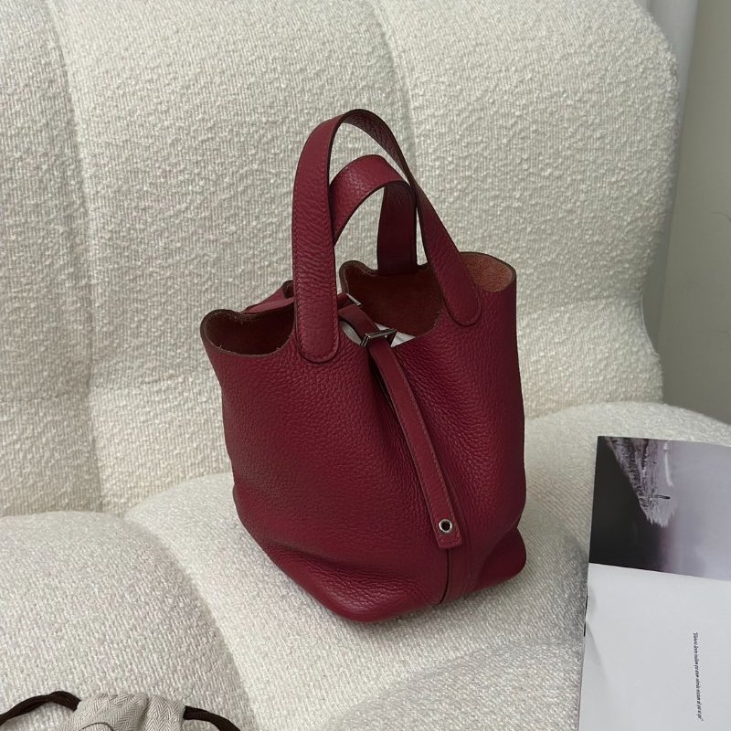 HERMES Picotin 18 - 石榴紅銀 T-1