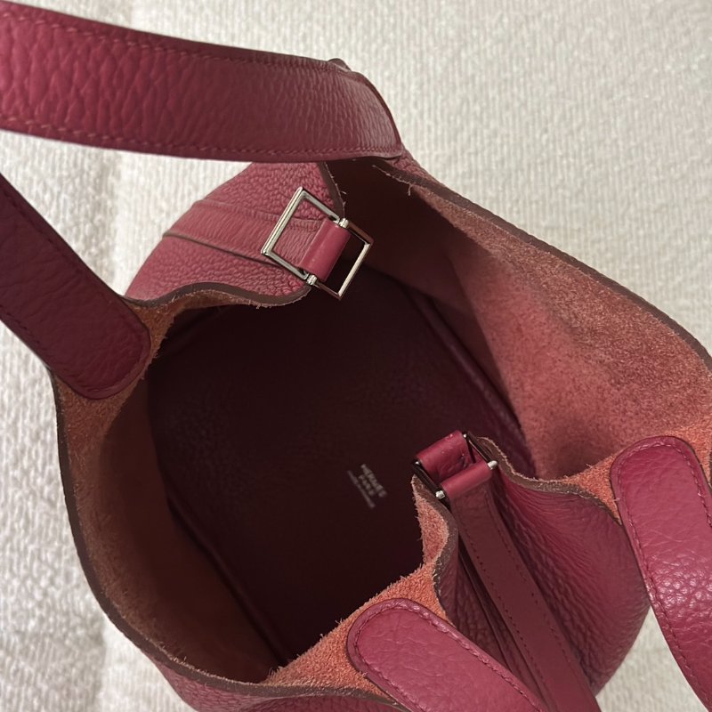 HERMES Picotin 18 - 石榴紅銀 T-4