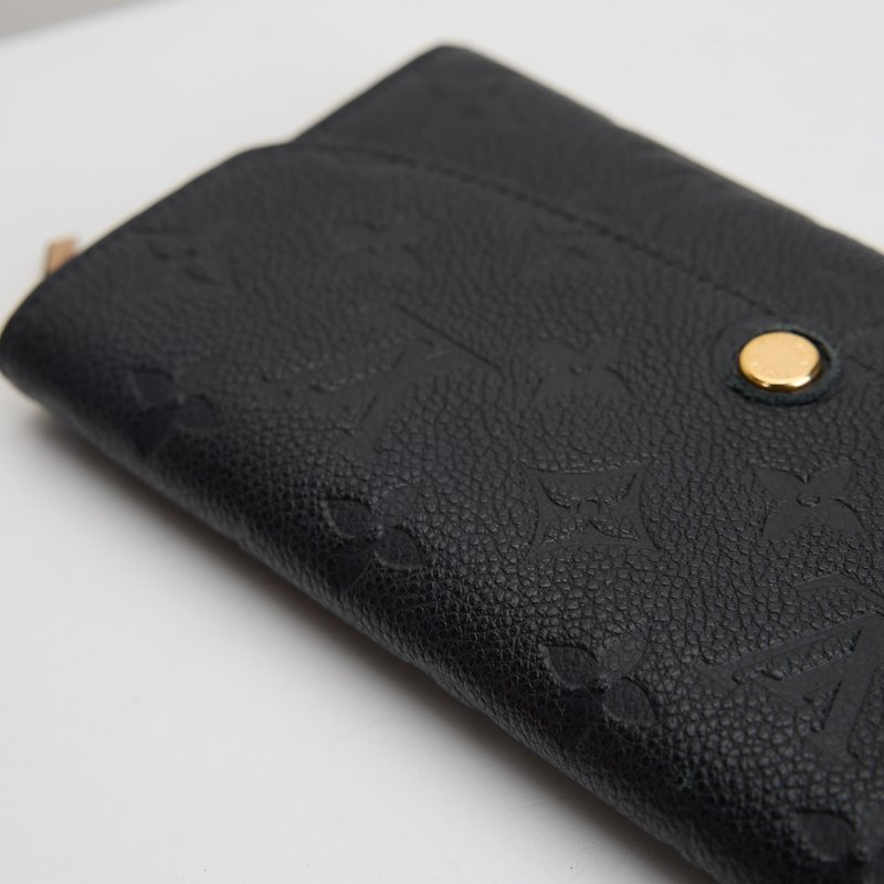 二手Lv emilie 黑壓紋長夾-4