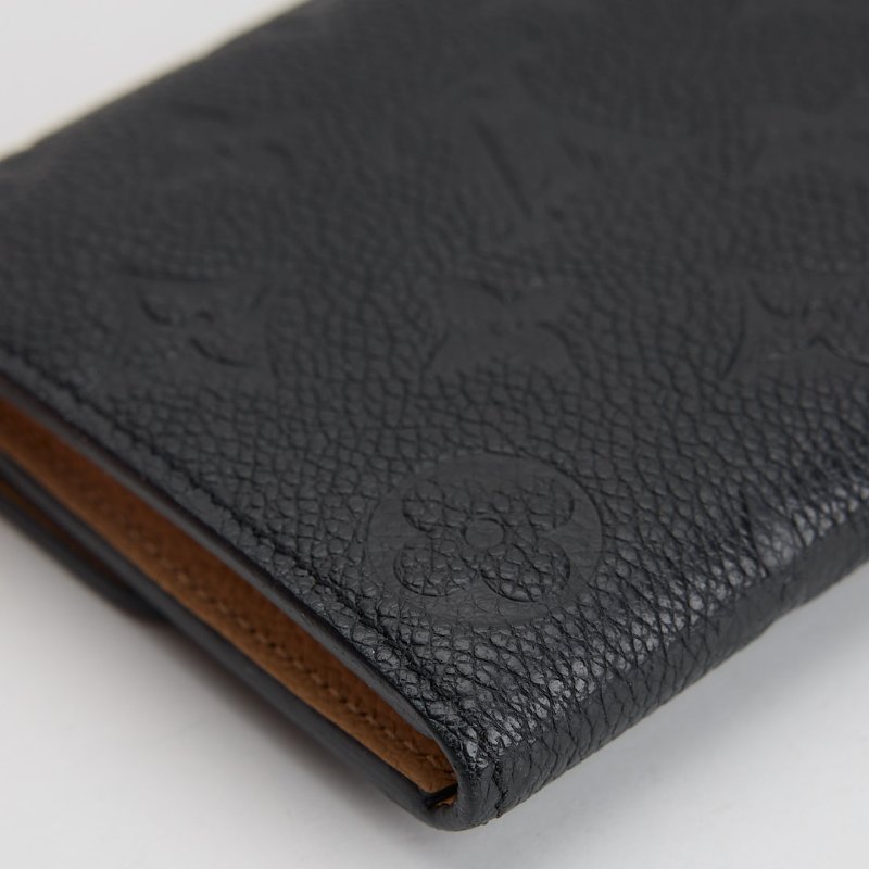 二手Lv emilie 黑壓紋長夾-5