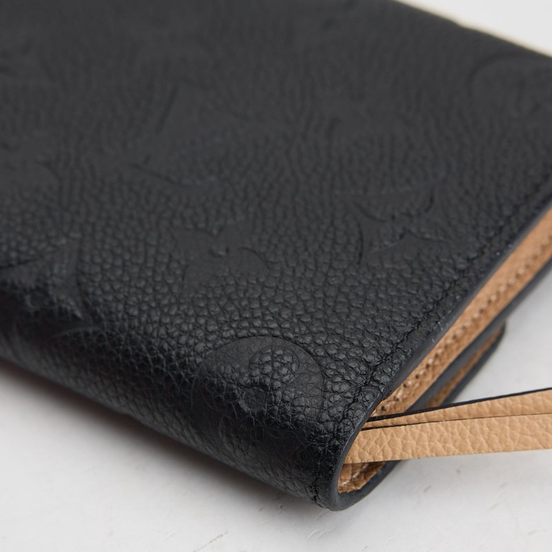 二手Lv emilie 黑壓紋長夾-13