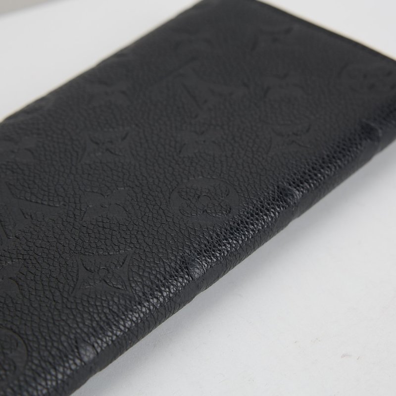二手Lv emilie 黑壓紋長夾-14
