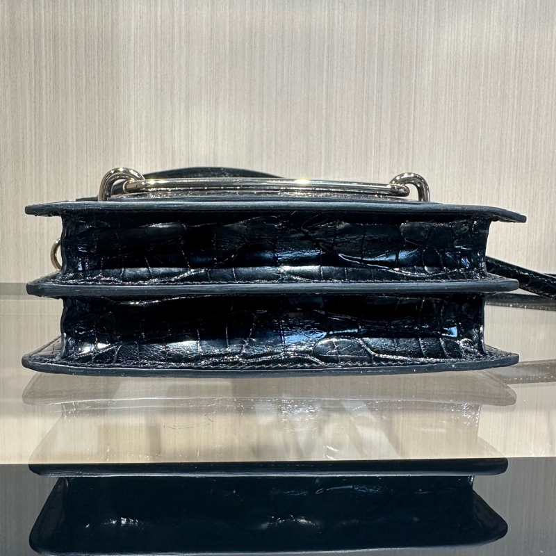 HERMES爱马仕 Roulis Mini金扣 鳄鱼皮 猪鼻子包斜挎单肩包-4