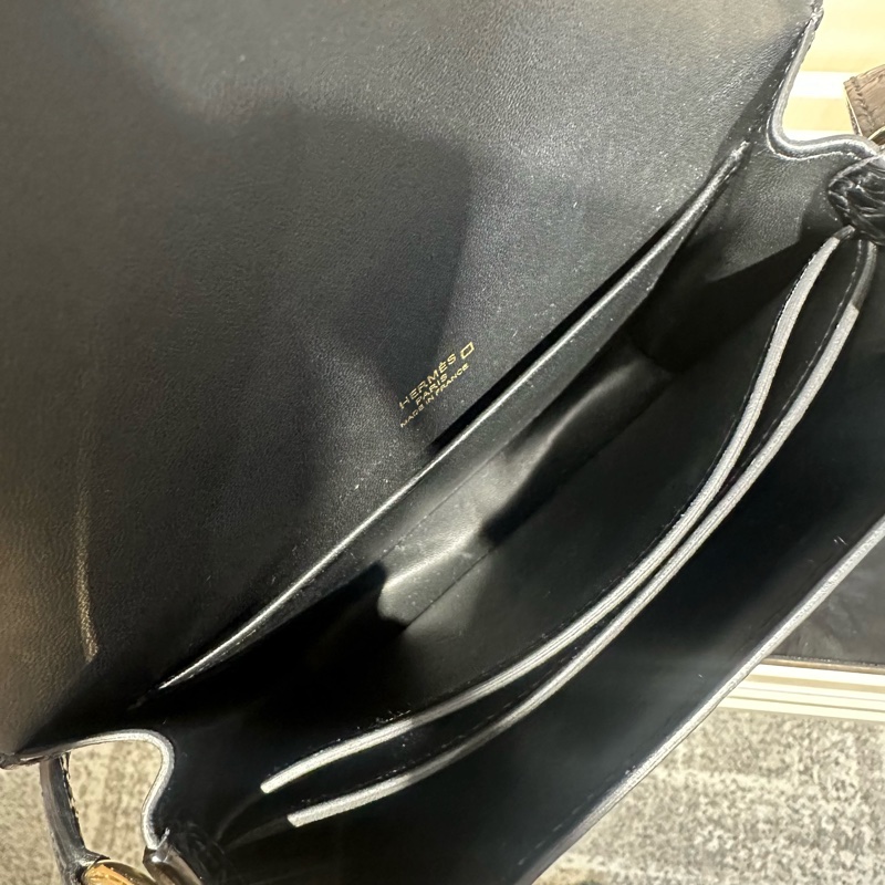 HERMES爱马仕 Roulis Mini金扣 鳄鱼皮 猪鼻子包斜挎单肩包-5