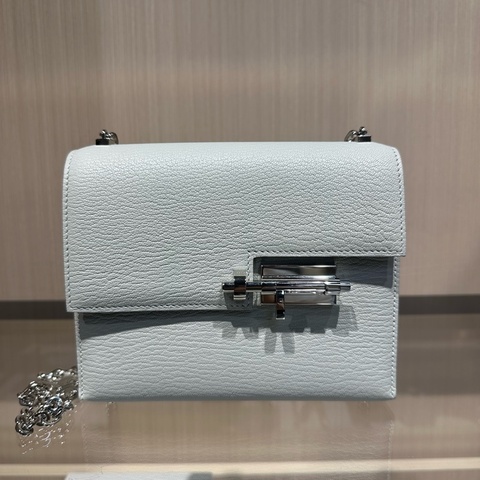 HERMES爱马仕 銀扣 Mysore山羊皮 单肩包