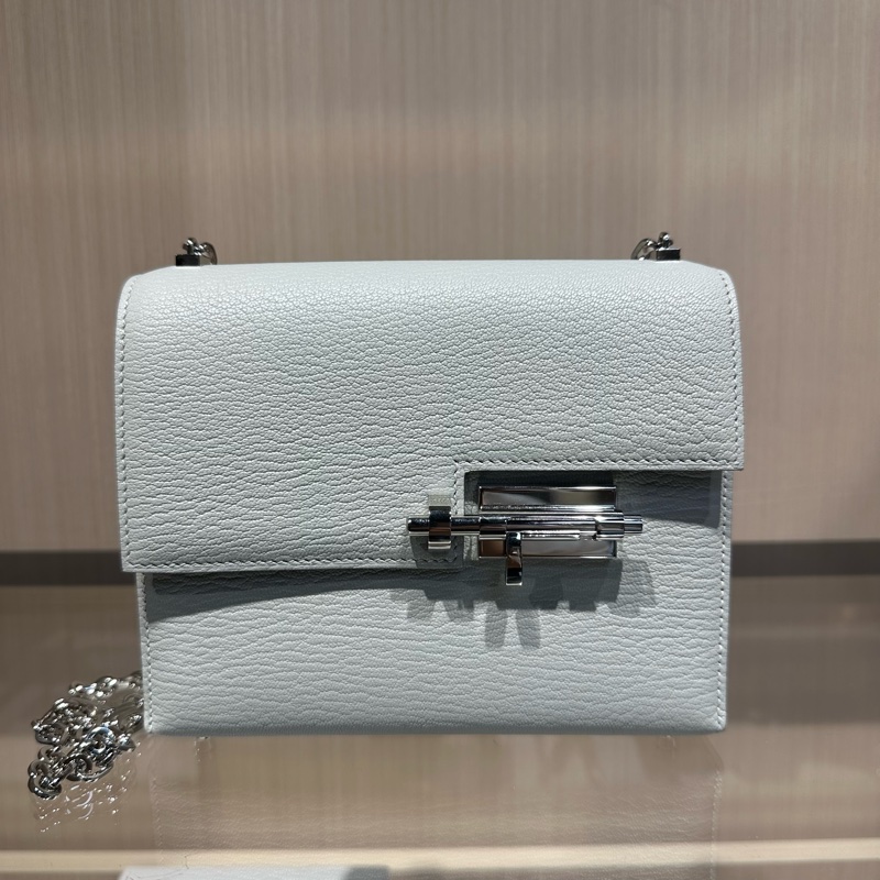 HERMES爱马仕 銀扣 Mysore山羊皮 单肩包-0