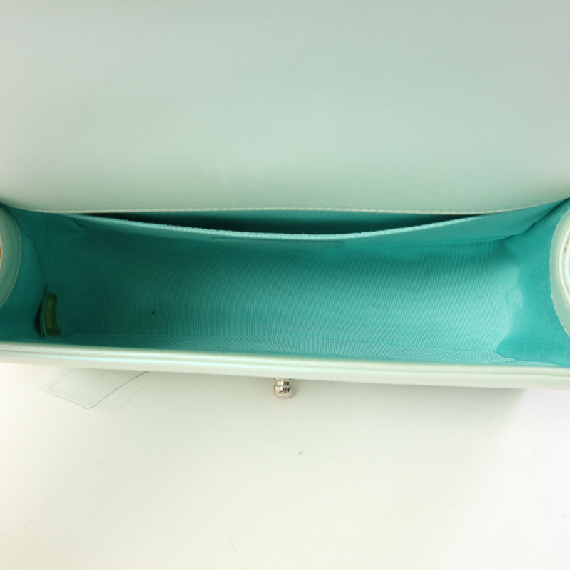 CHANEL 牛皮皮革Boy 25銀扣鏈帶肩背袋-6