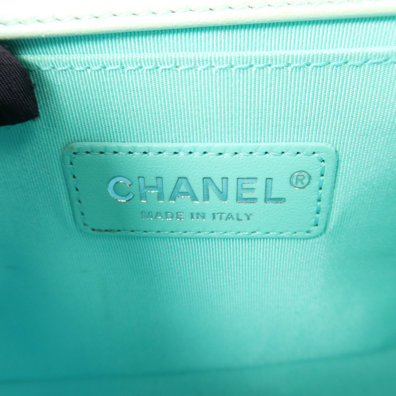 CHANEL 牛皮皮革Boy 25銀扣鏈帶肩背袋-7