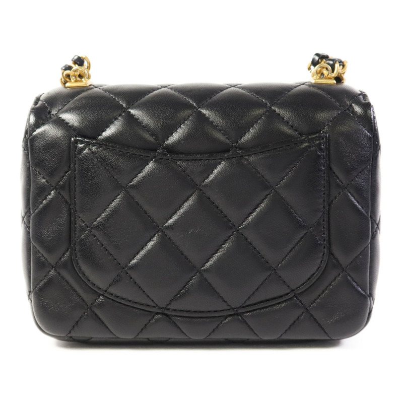 CHANEL 羊皮皮革Mini Flap Bag金扣鏈帶肩背袋-2
