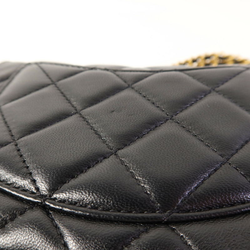 CHANEL 羊皮皮革Mini Flap Bag金扣鏈帶肩背袋-17