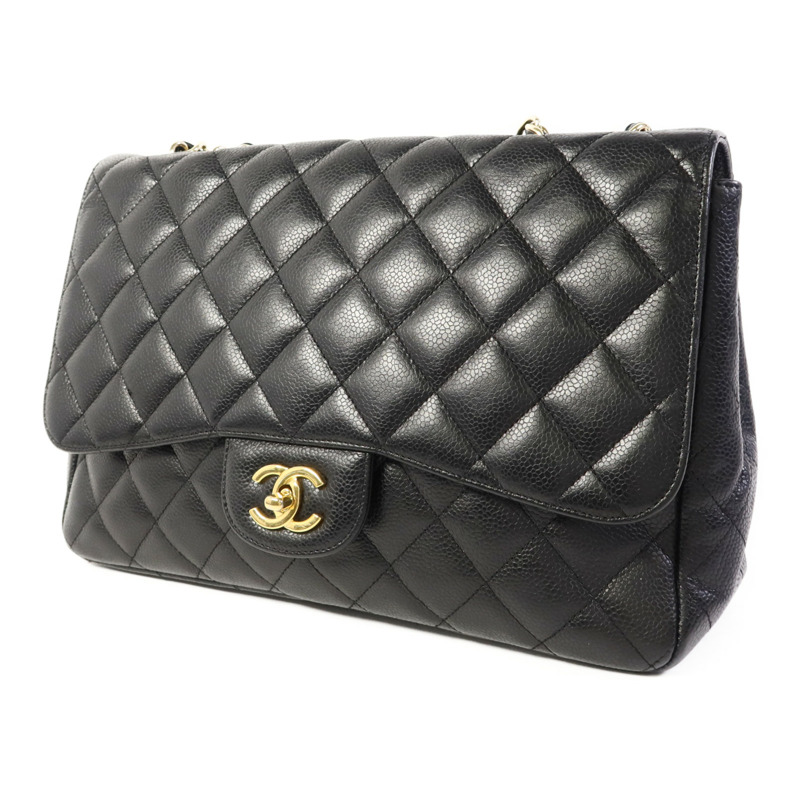 CHANEL 牛皮皮革Large Classic金扣鏈帶肩背袋-2