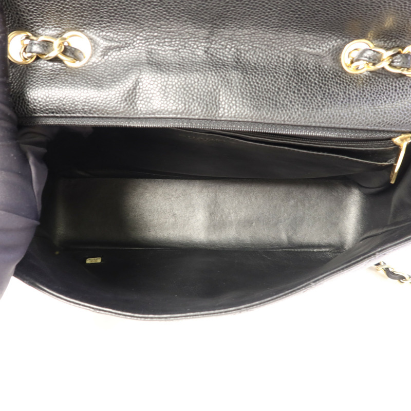 CHANEL 牛皮皮革Large Classic金扣鏈帶肩背袋-6