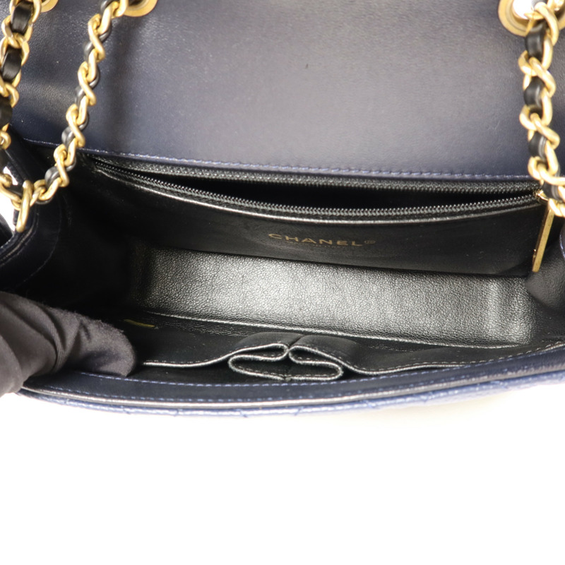 CHANEL 牛皮皮革Chain Shoulder Bag金扣鏈帶肩背袋-6