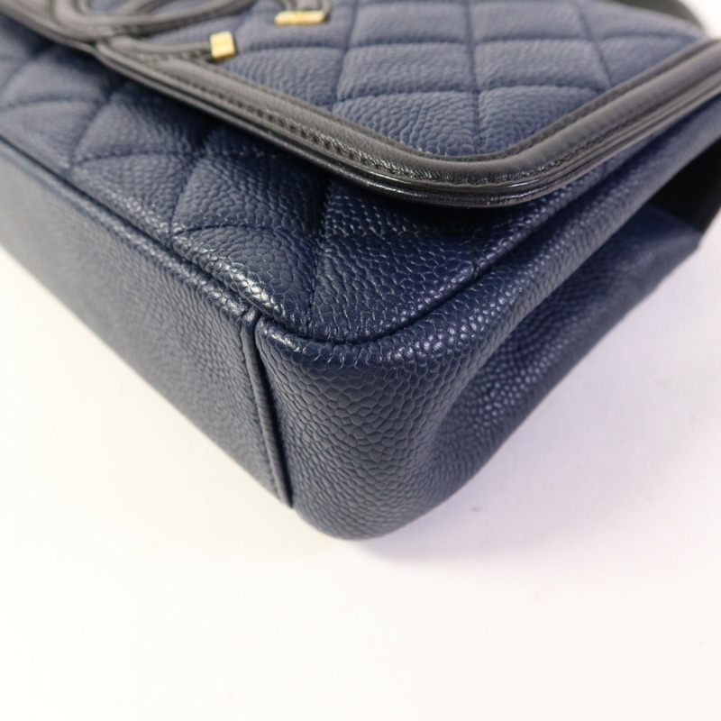 CHANEL 牛皮皮革Chain Shoulder Bag金扣鏈帶肩背袋-13